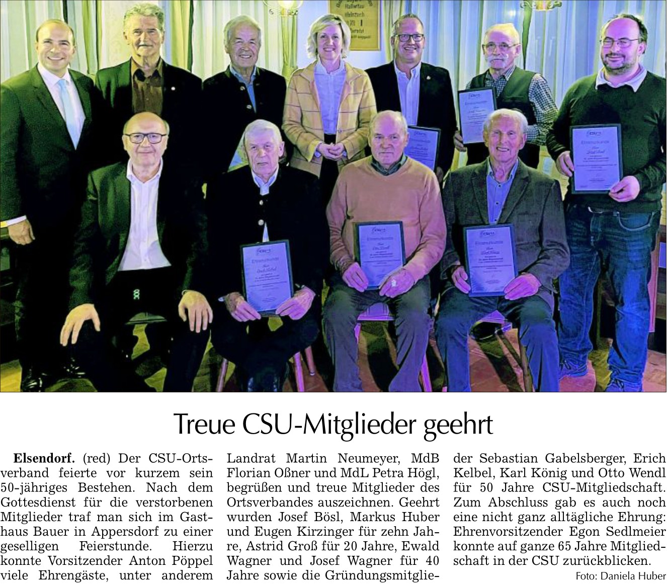 2022 11 03 Hallertauer Zeitung Treue CSUMitglieder geehrt
